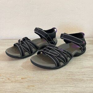 Teva Tirra Sandals 6 Black Gray Purple 4266